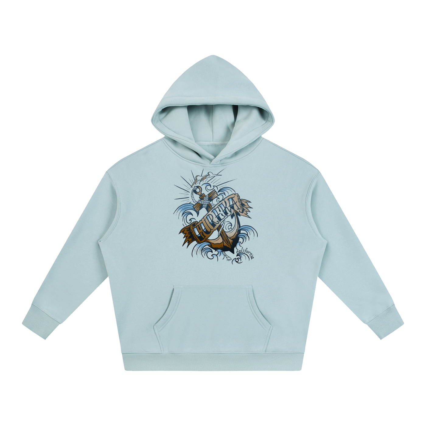 Eureka Anchor Oversize Fleeced Pullover Hoodie - CUSTOM ORDER