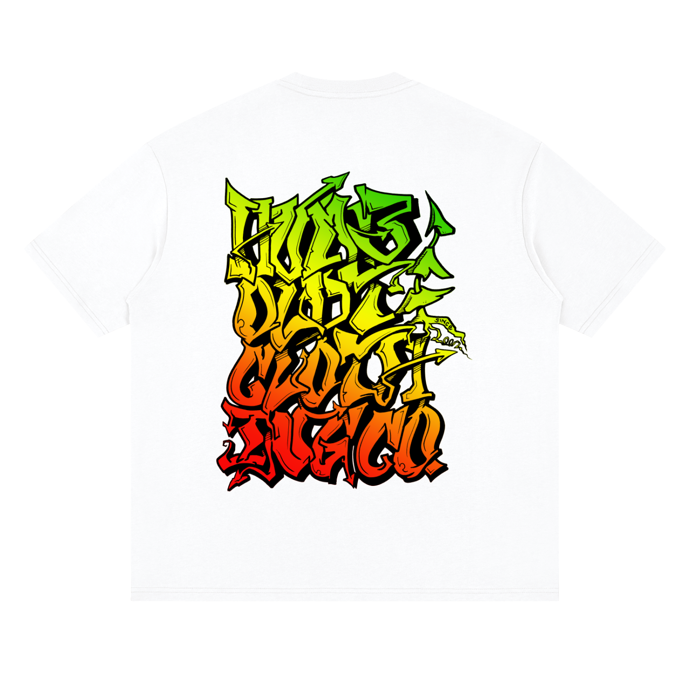 Graffiti Stacks Streetwear Loose Drop Shoulder TShirt - CUSTOM ORDER