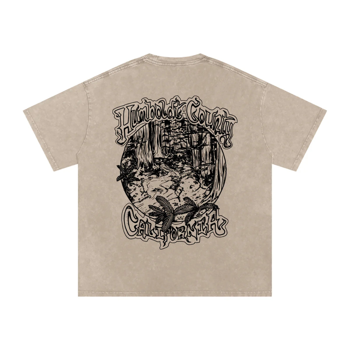 Deep Woods Snow Washed Oversized Cotton TShirt - CUSTOM ORDER