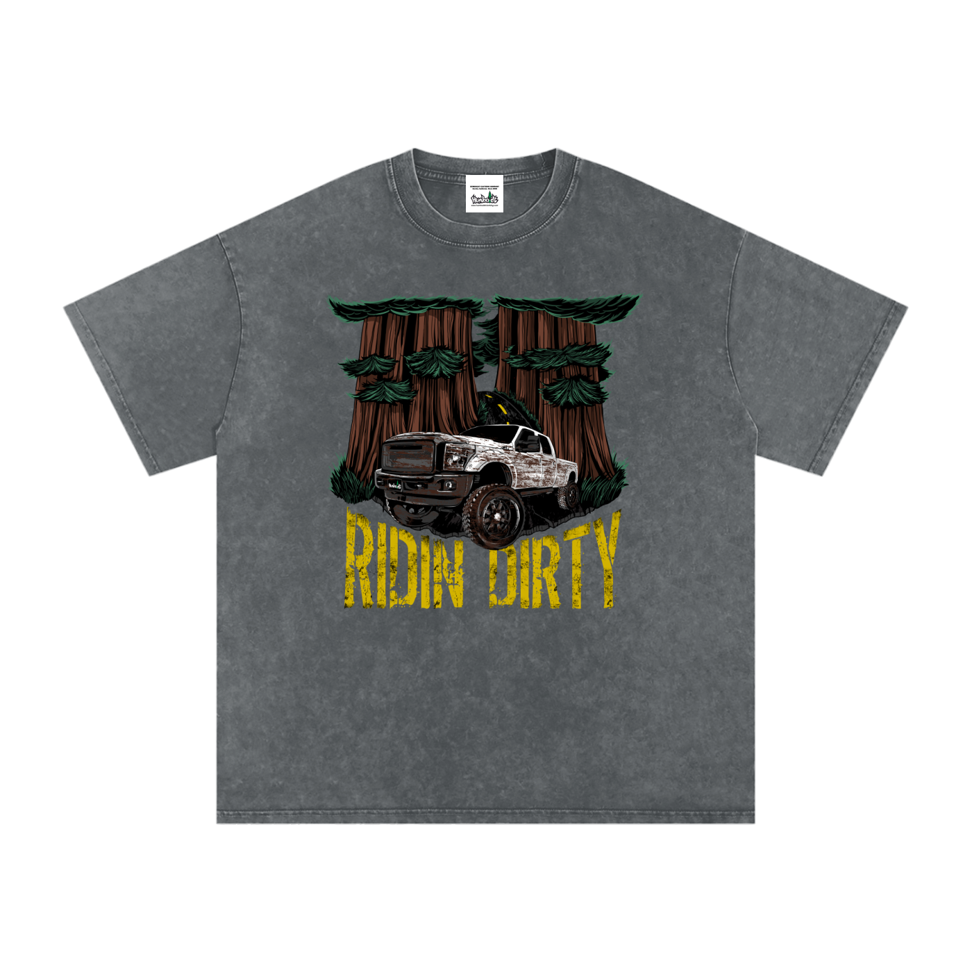 Ridin Dirty Snow Washed Oversized Cotton TShirt - CUSTOM ORDER