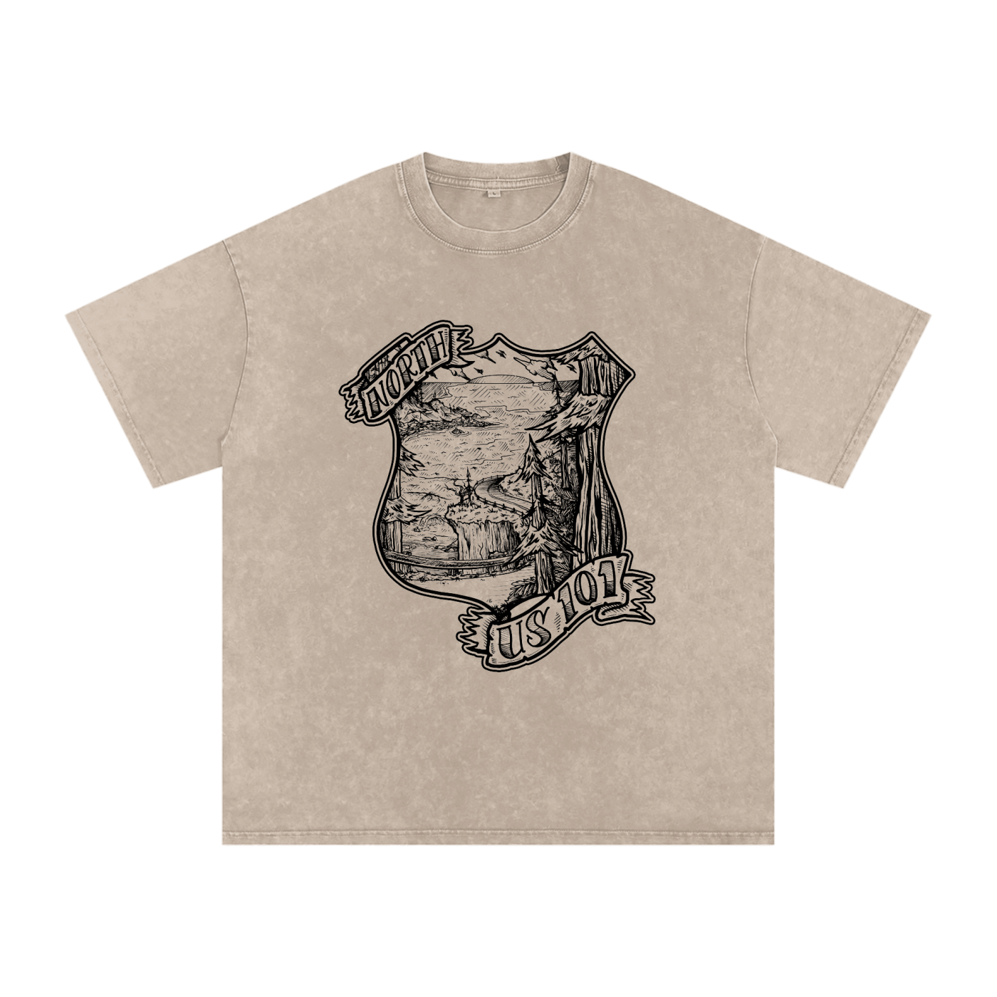 101 North Snow Washed Oversized Cotton T-Shirt-CUSTOM ORDER