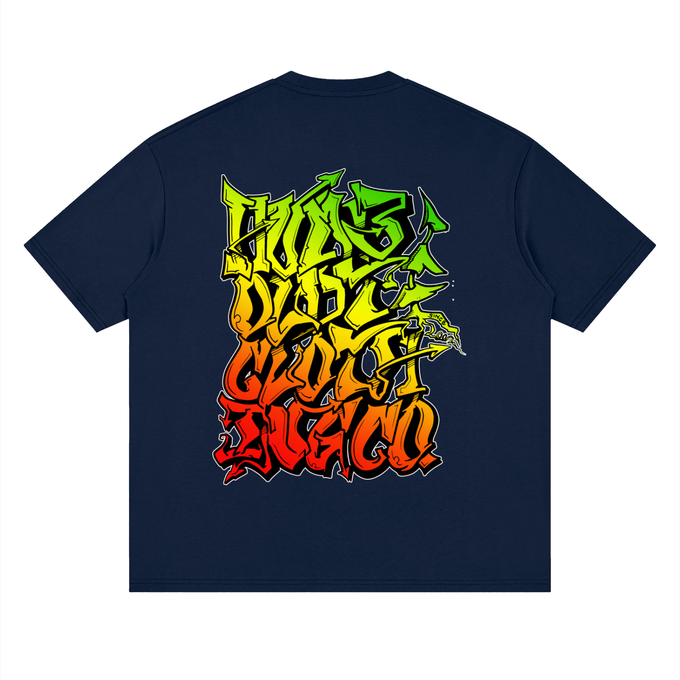 Graffiti Stacks Streetwear Loose Drop Shoulder TShirt - CUSTOM ORDER