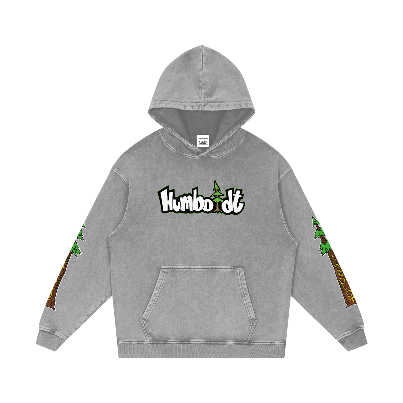 Avenue Trees New Style Logo Snow Washed Loose Cotton Pullover Hoodie - CUSTOM ORDER