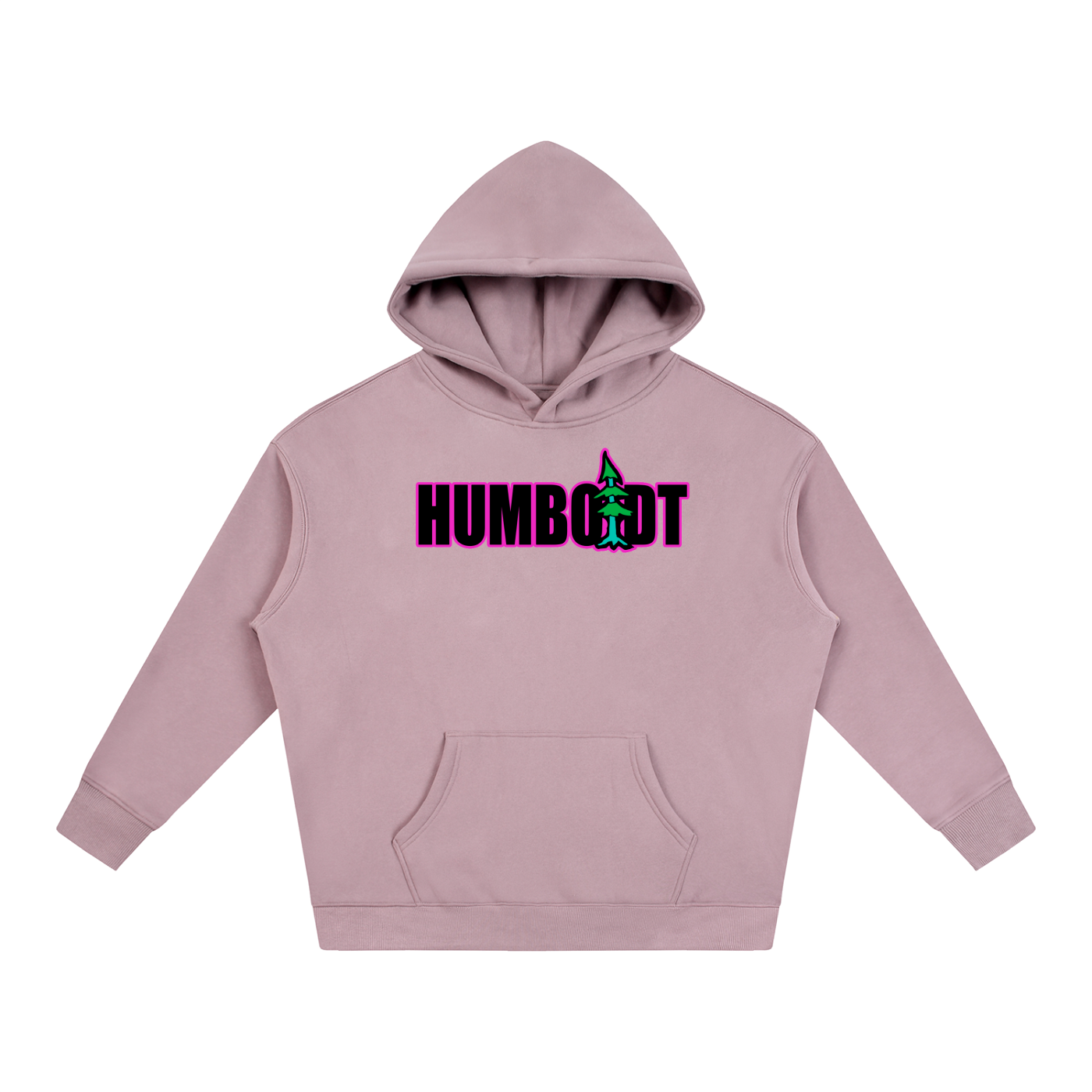 Humboldt Blockstyle Oversize Fleeced Pullover Hoodie Hot Pink Colorway - CUSTOM ORDER