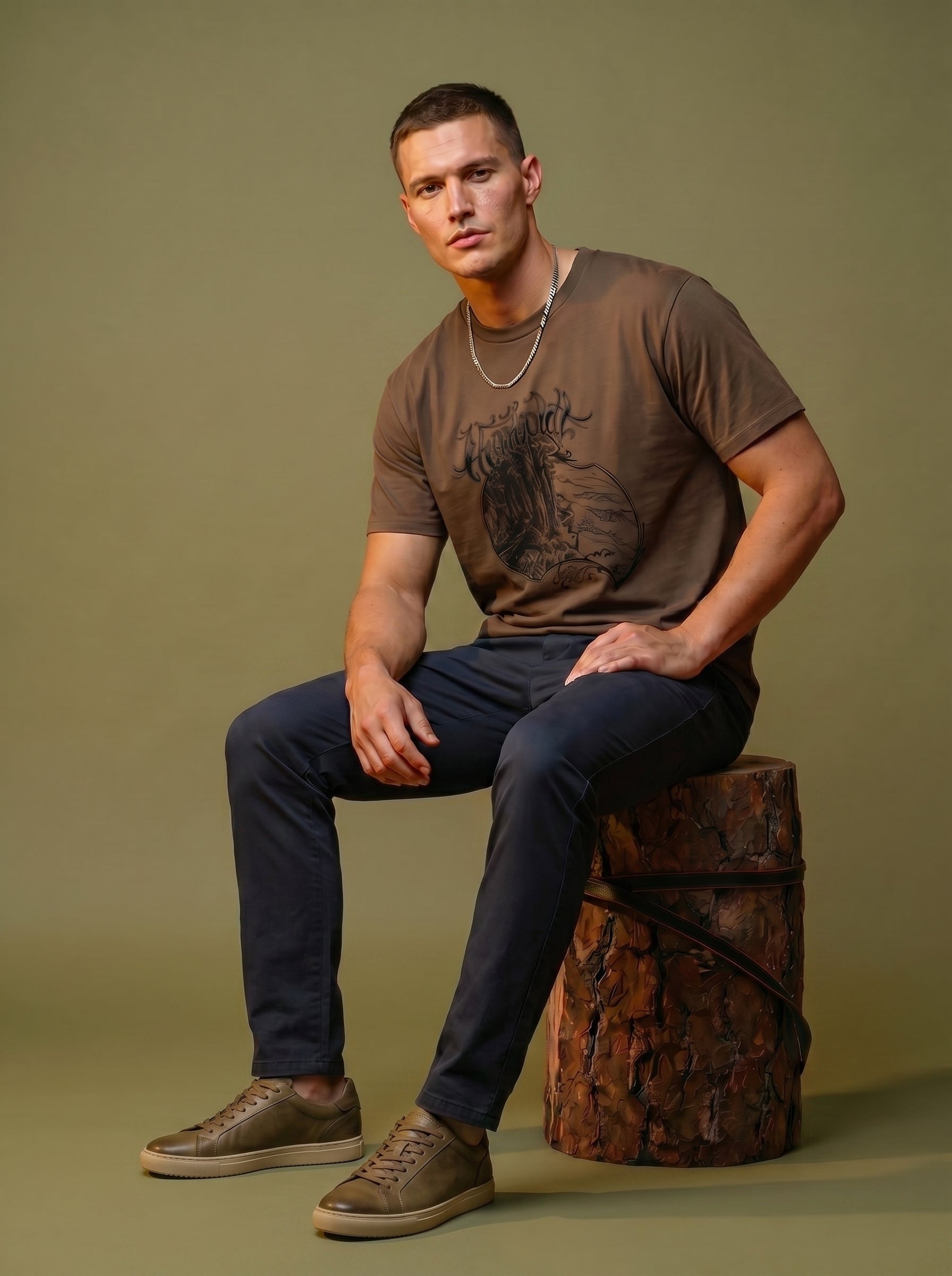 Inked Paradise Tshirt Walnut