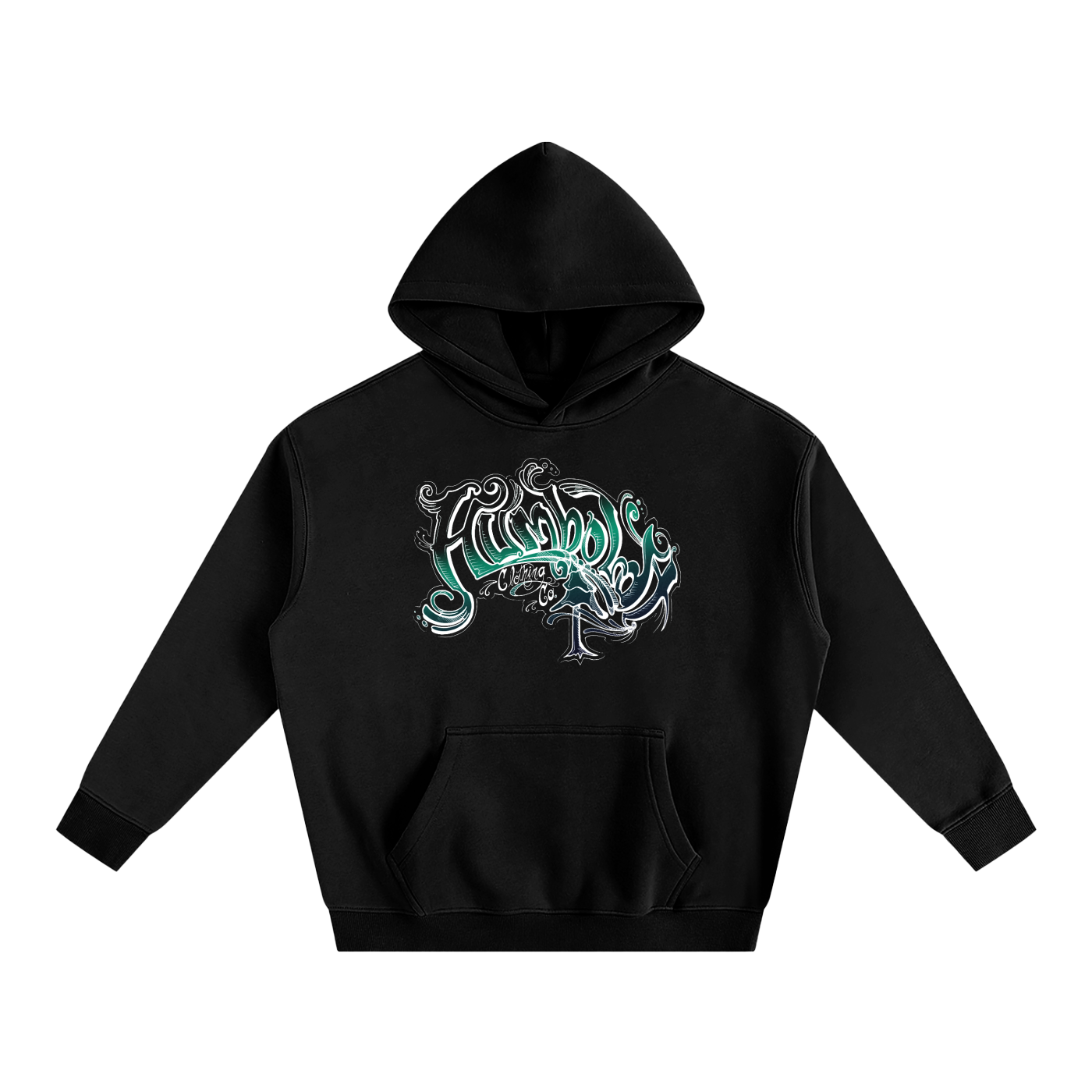 Scrolly Oversized Fleeced Pullover Hoodie - CUSTOM ORDER