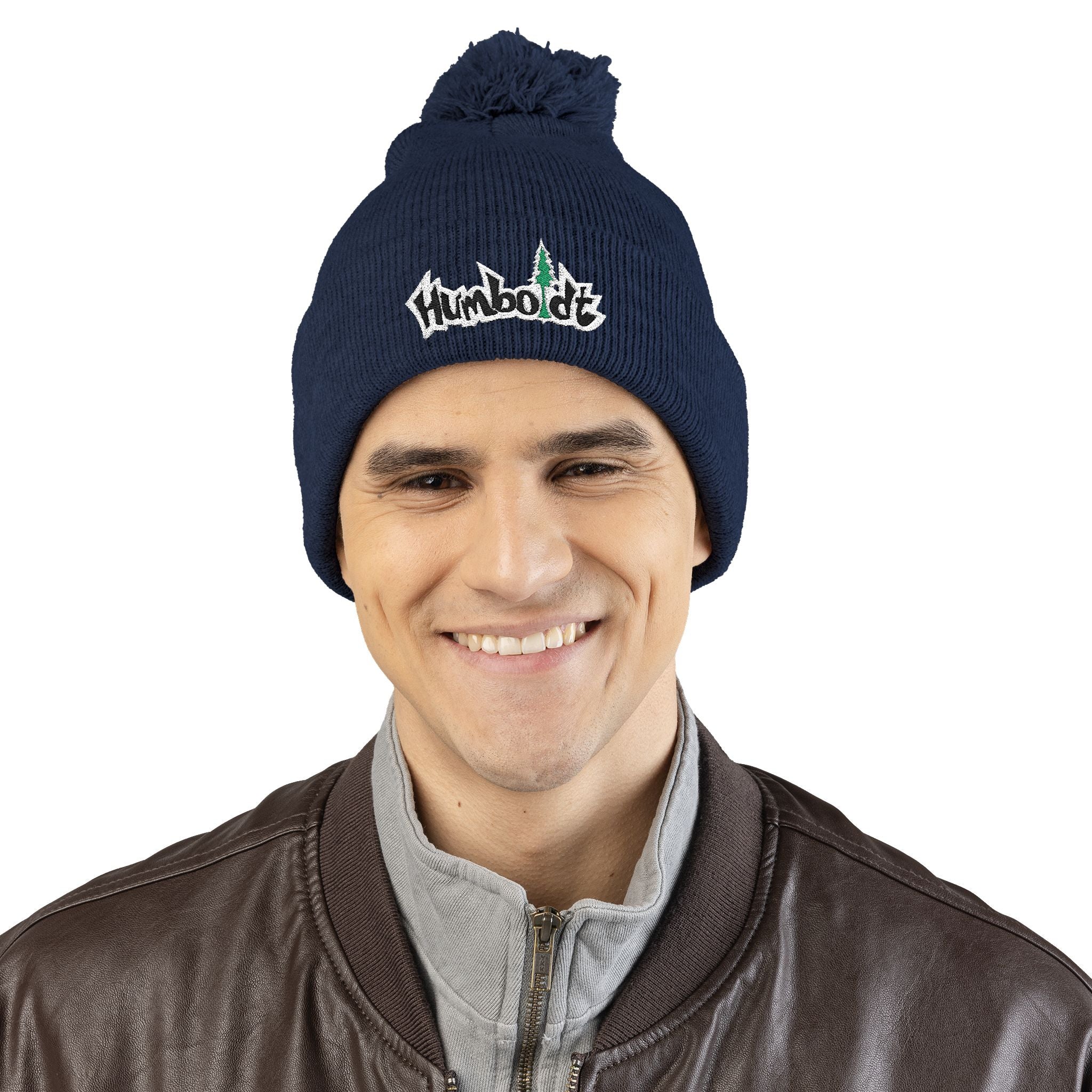 Treelogo Outline Pom Foldup Beanie
