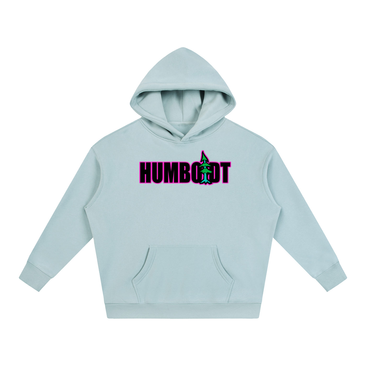 Humboldt Blockstyle Oversize Fleeced Pullover Hoodie Hot Pink Colorway - CUSTOM ORDER