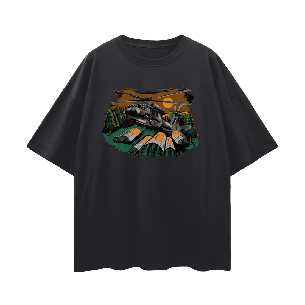 Blackhawk Oversize Deep Drop Shoulder TShirt  - CUSTOM ORDER
