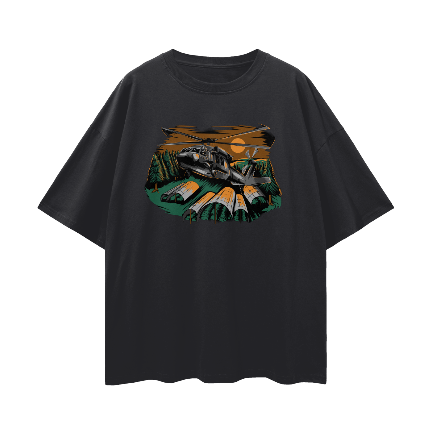 Oversize Deep Drop Shoulder Tee - 190 GSM