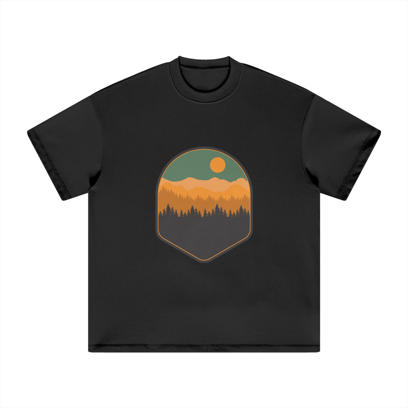 Mountain Scene Earth Tone T-Shirt