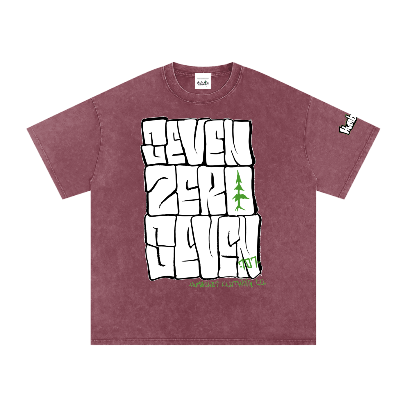 Seven Zero Seven Snow Washed Oversized Cotton Tshirt - CUSTOM ORDER