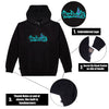Big Treelogo EMB P/O BLK-TUR-PUR Pullover Hoodie