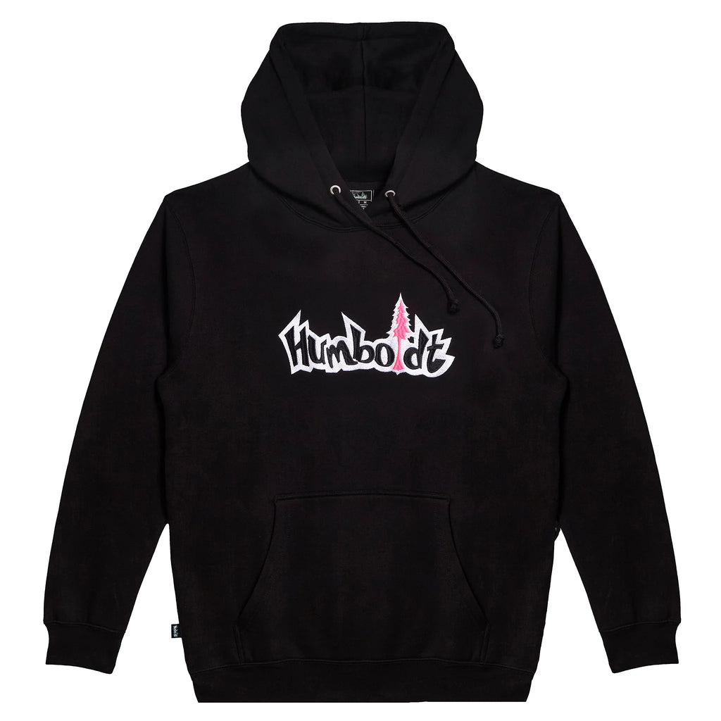 Big Treelogo EMB P/O BLK-WHT-HPK Pullover Hoodie