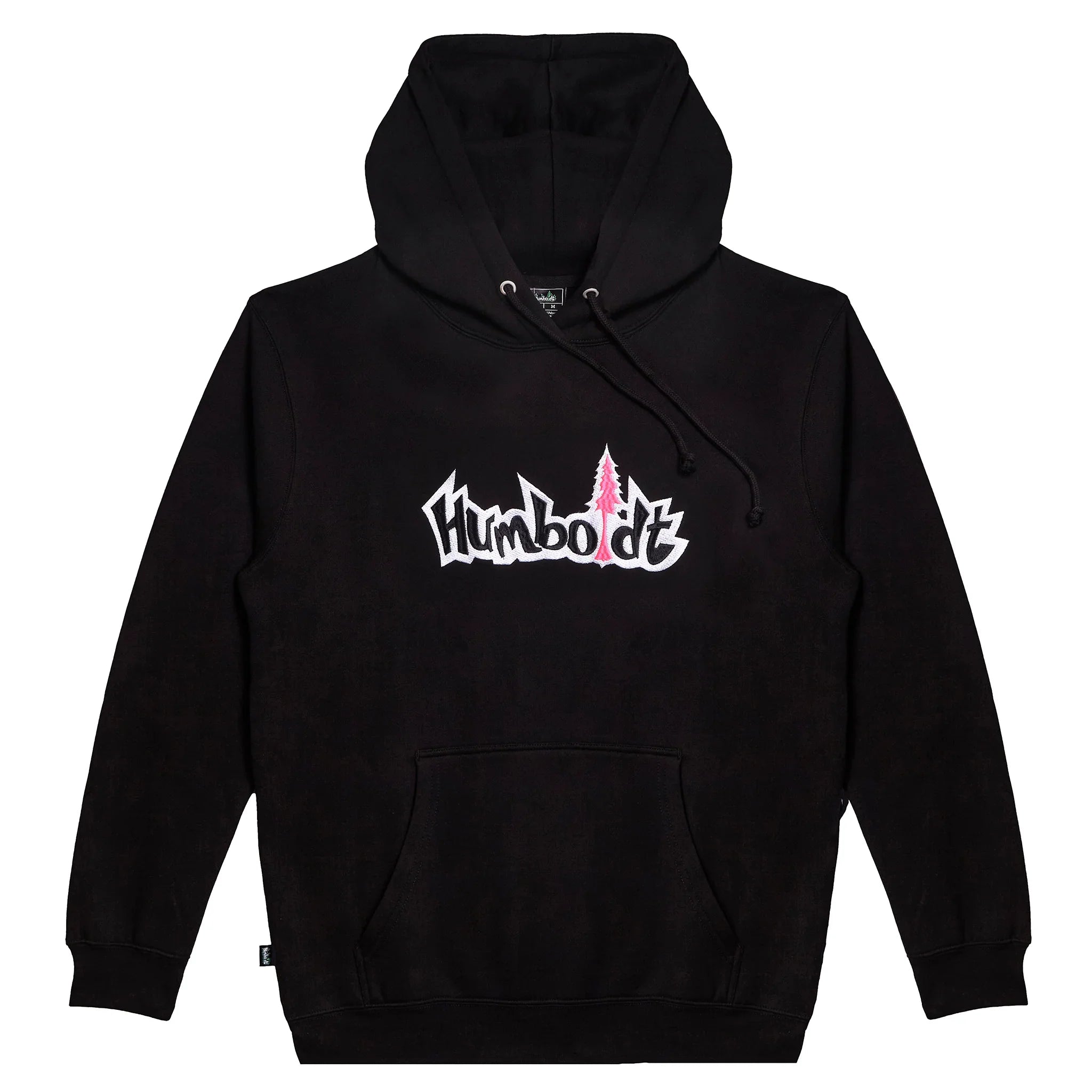 Big Treelogo EMB P/O BLK-WHT-HPK Pullover Hoodie