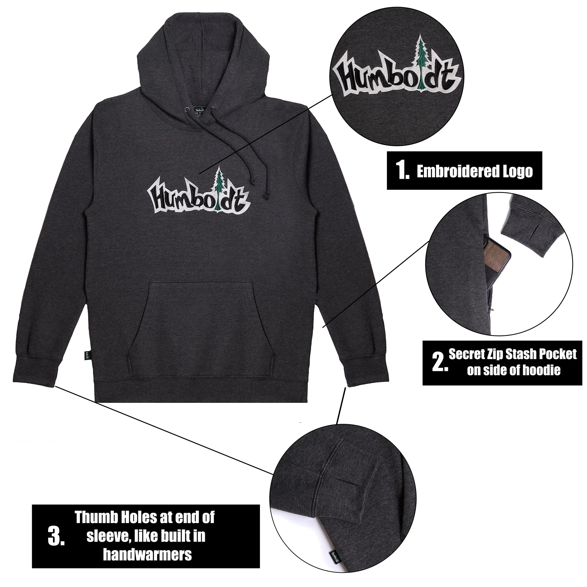 Big Treelogo EMB P/O CHA-WHT-FOR Pullover Hoodie