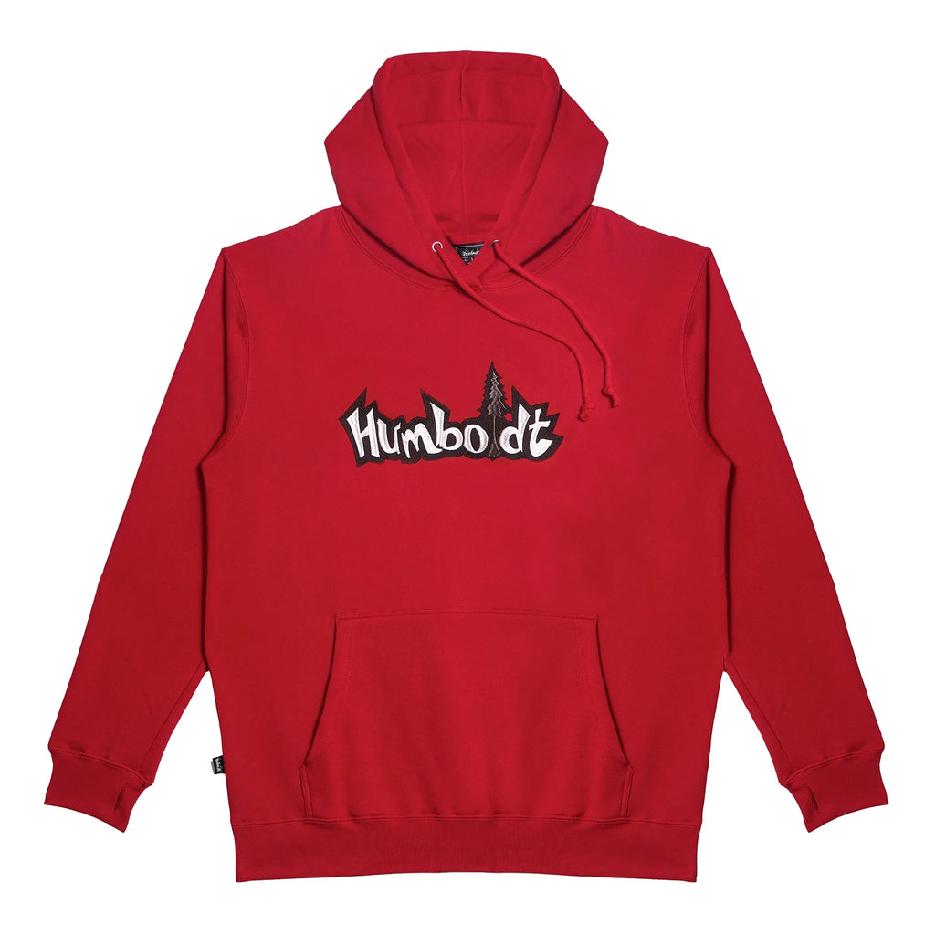 Big Treelogo EMB P/O RED-BLK-GRY Pullover Hoodie