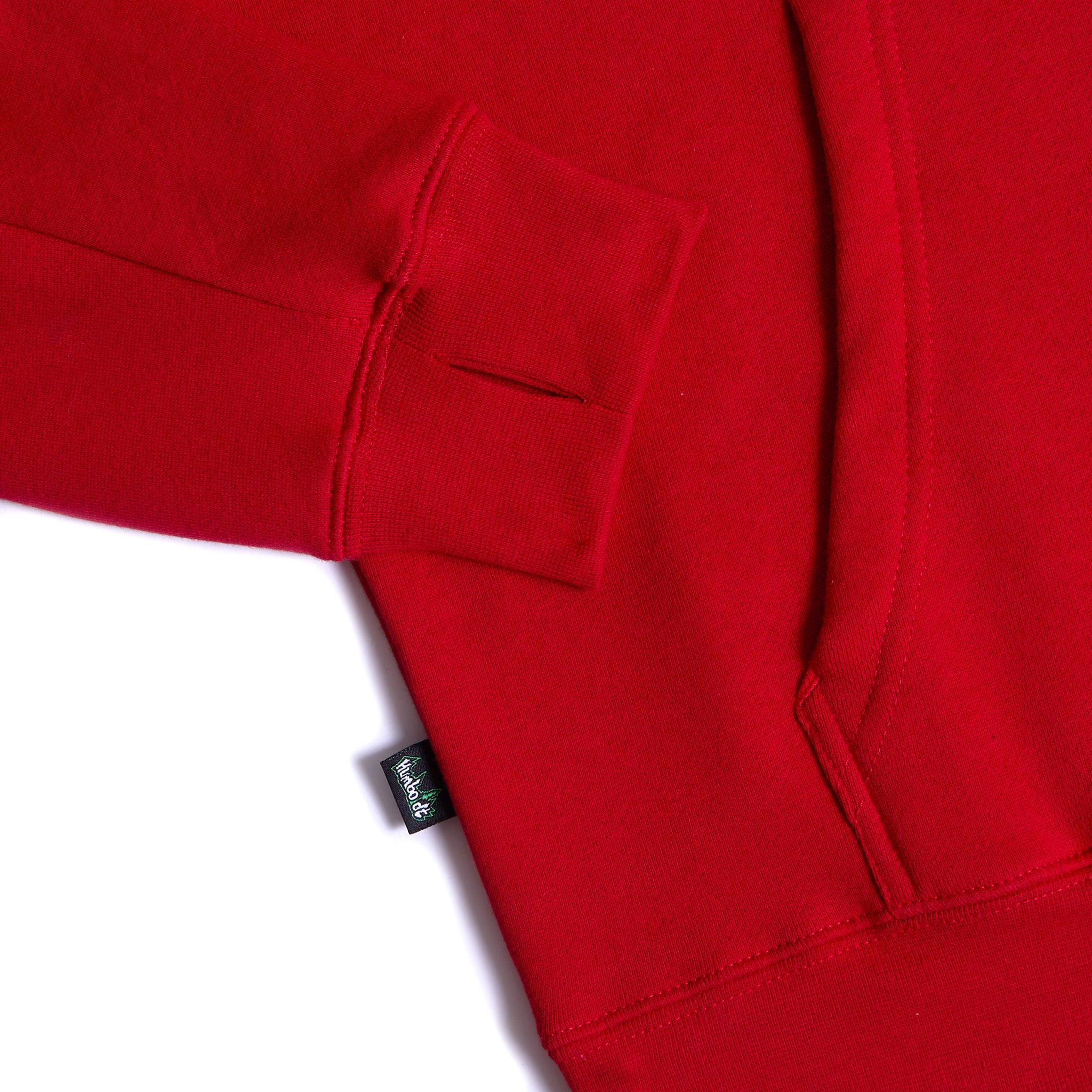 Big Treelogo EMB P/O RED-BLK-GRY Pullover Hoodie