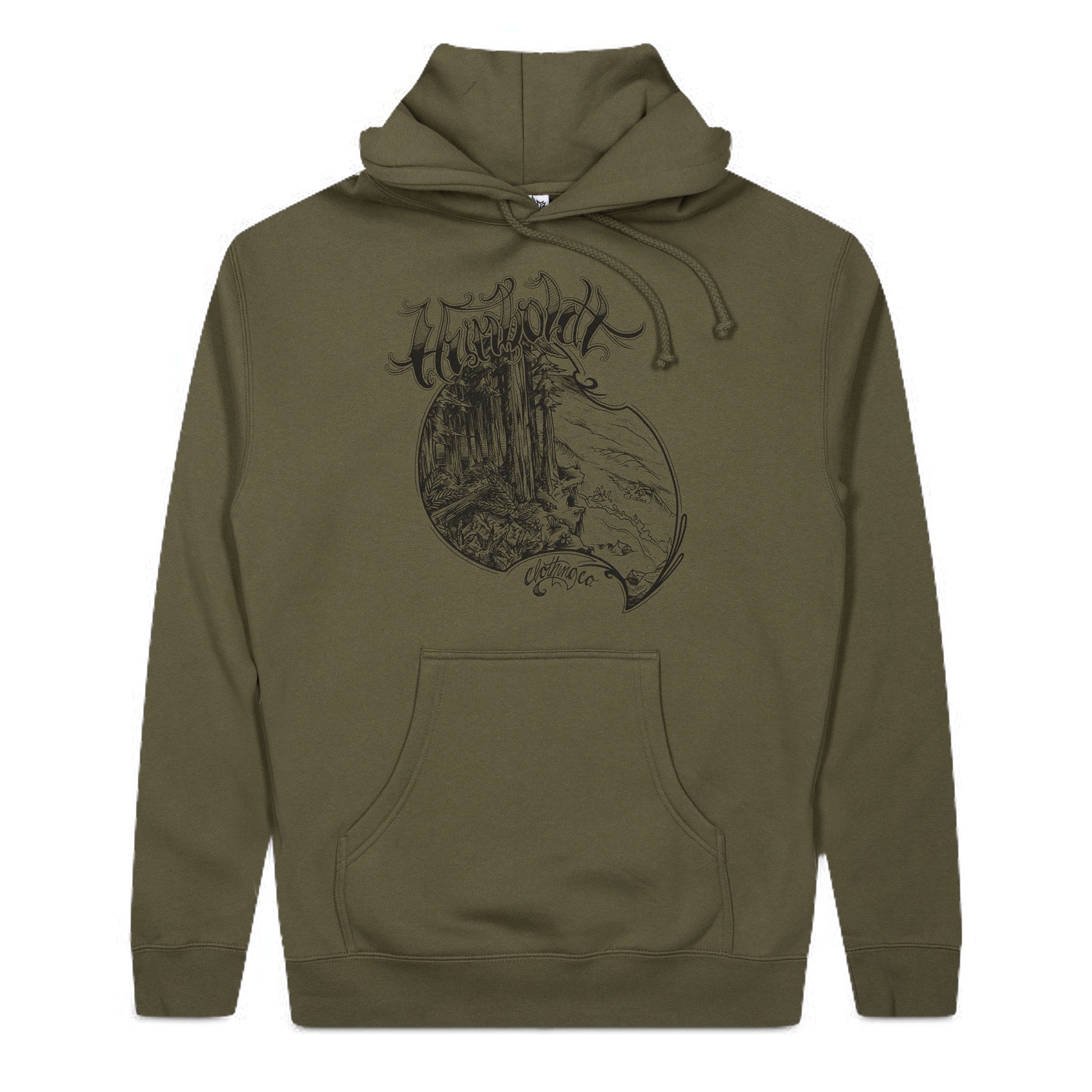 Inked Paradise Heavyweight P/O Hoodie Army