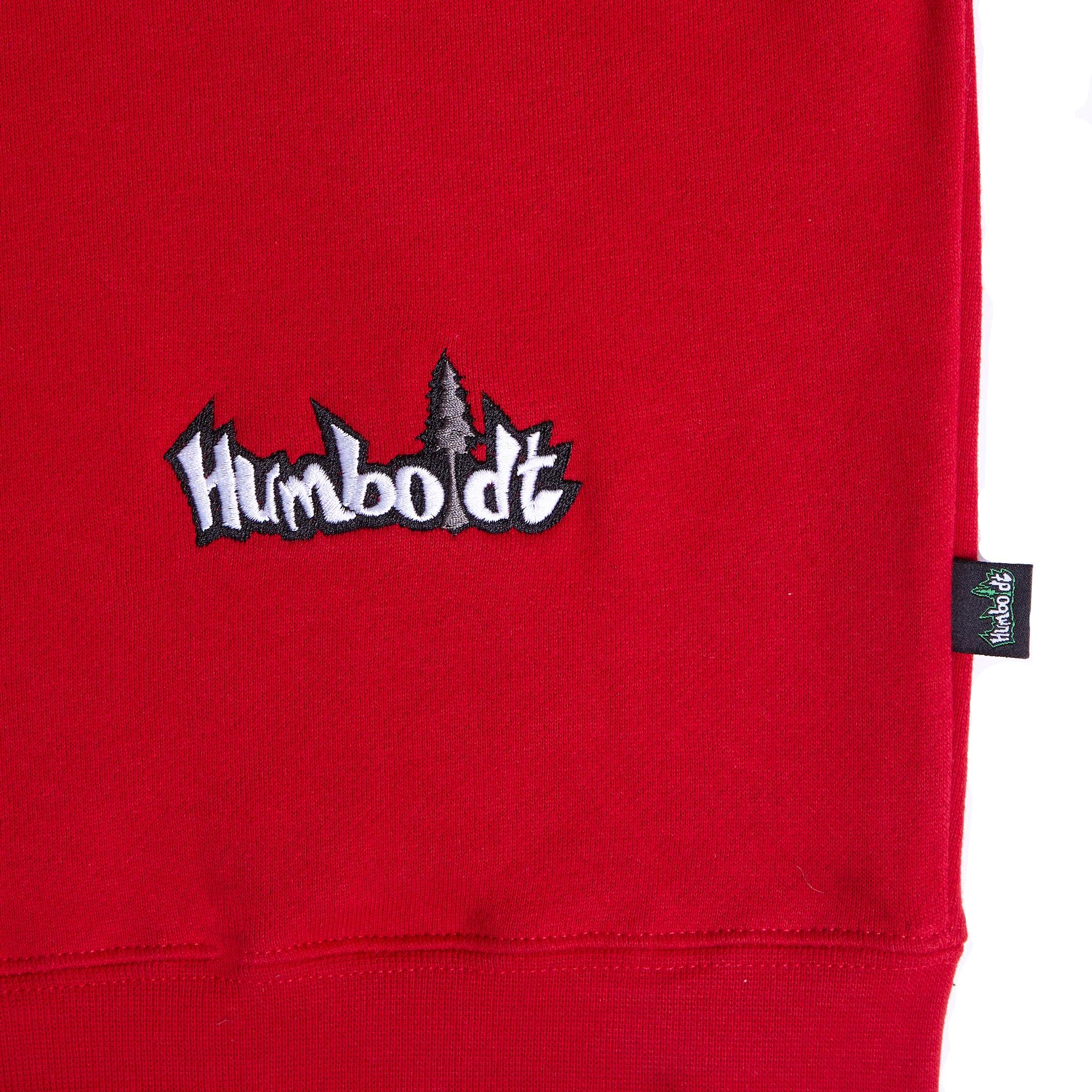 Old English EMB P/O RED-BLK Pullover Hoodie