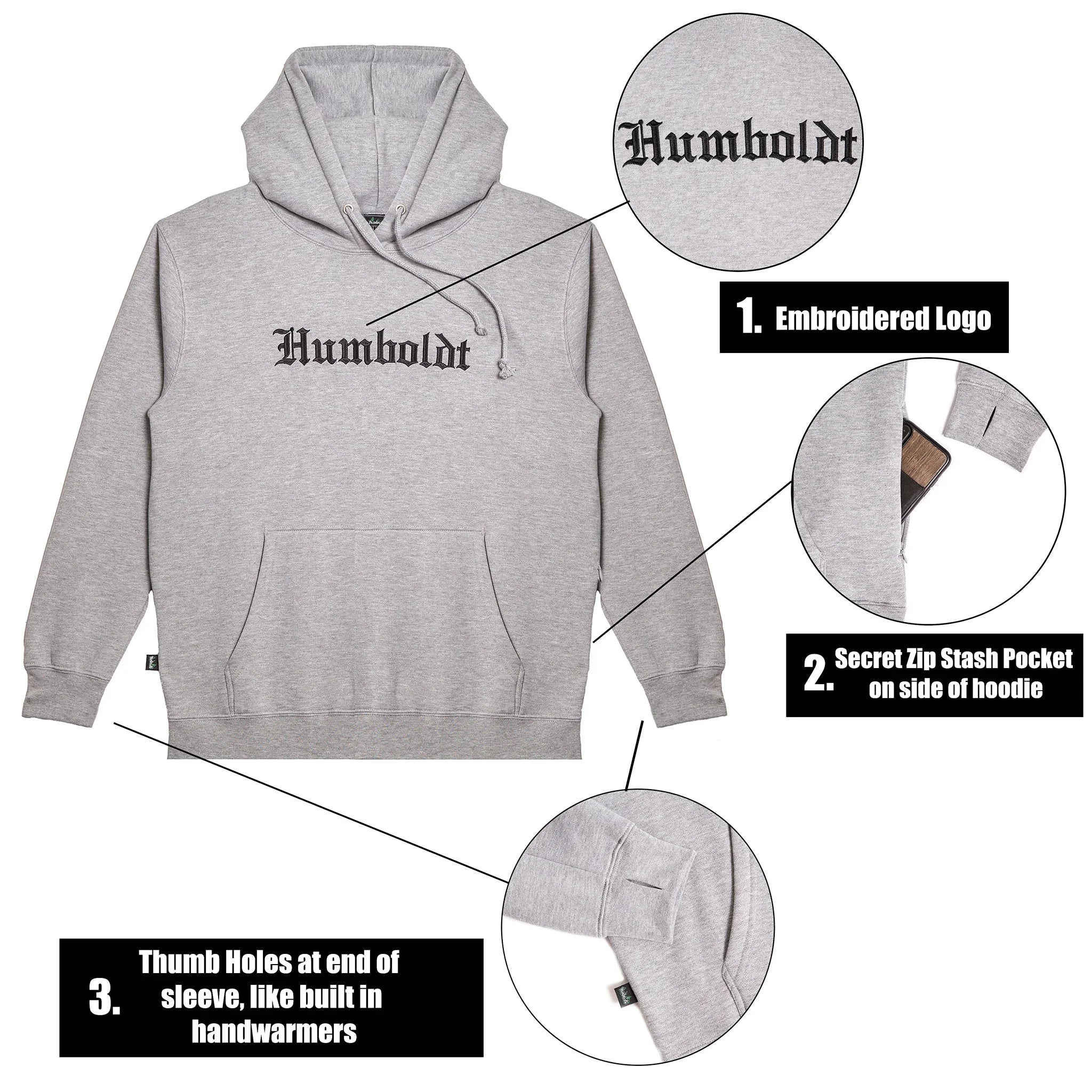 Old English EMB P/O HEA-BLK Pullover Hoodie