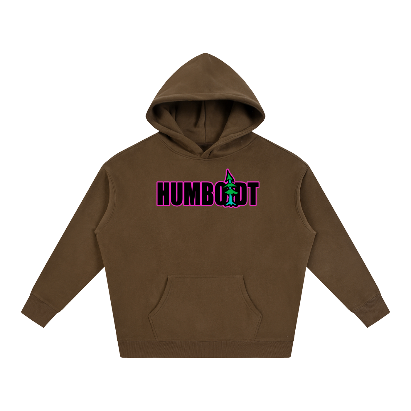 Humboldt Blockstyle Oversize Fleeced Pullover Hoodie Hot Pink Colorway - CUSTOM ORDER
