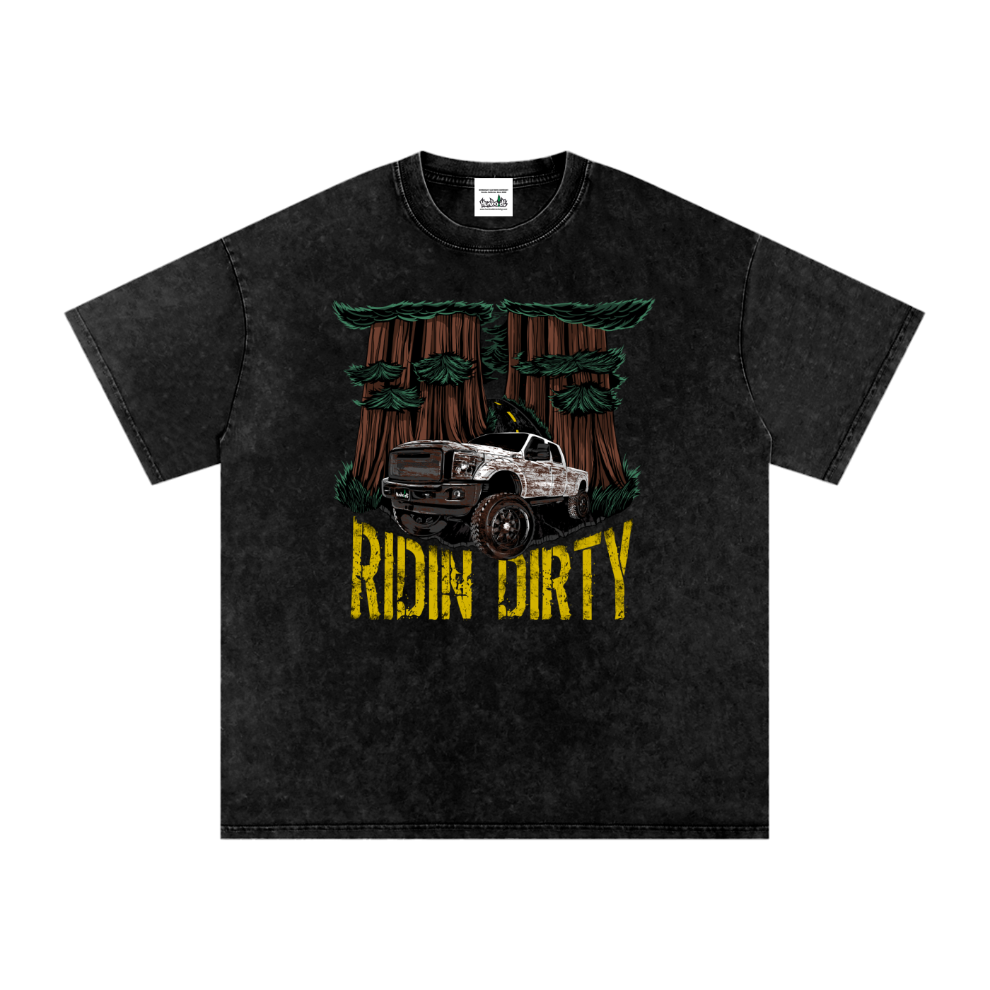 Ridin Dirty Snow Washed Oversized Cotton TShirt - CUSTOM ORDER