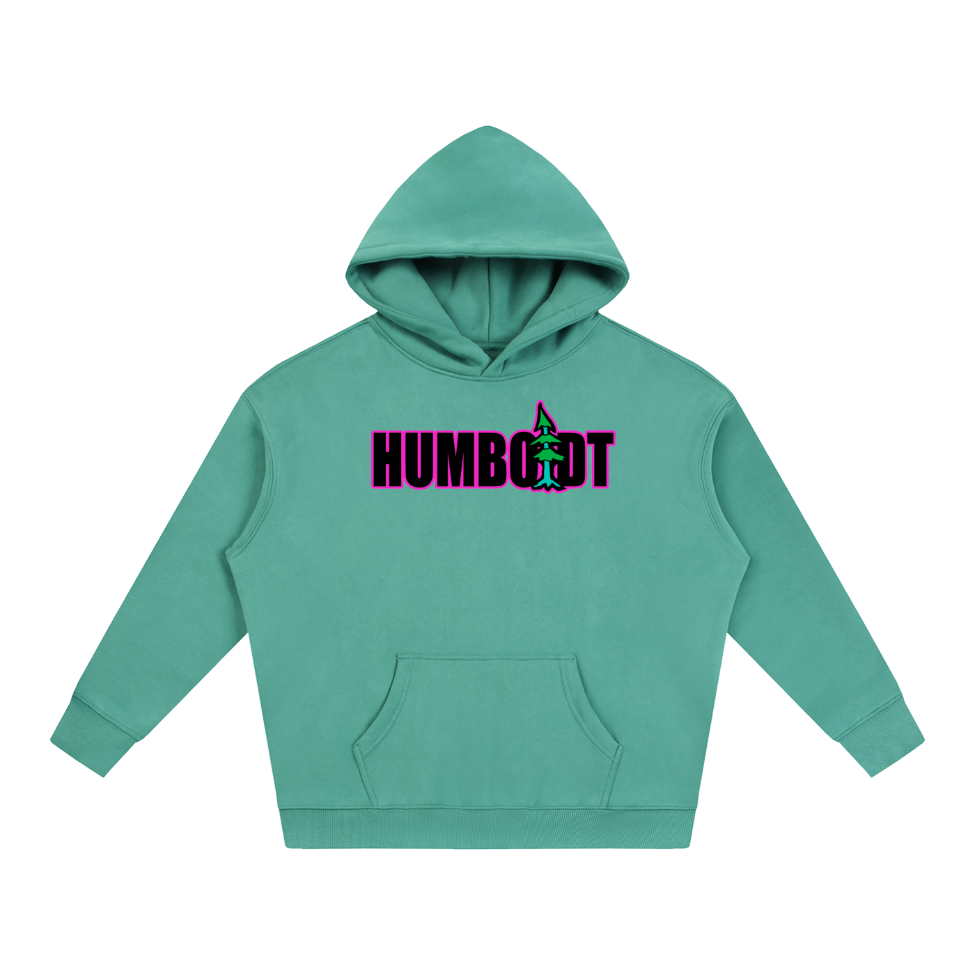 Humboldt Blockstyle Oversize Fleeced Pullover Hoodie Hot Pink Colorway - CUSTOM ORDER
