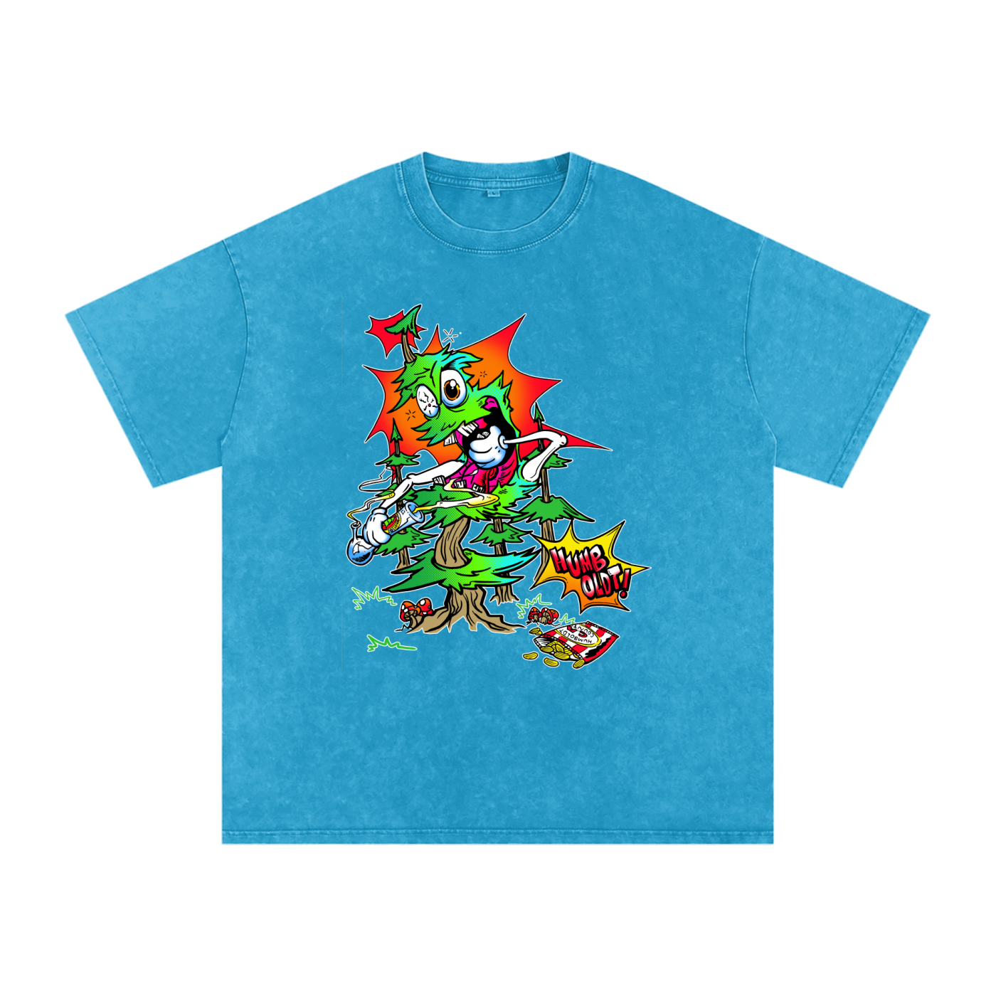 Woody Red Eyes Snow Washed Oversized Cotton TShirt - CUSTOM ORDER