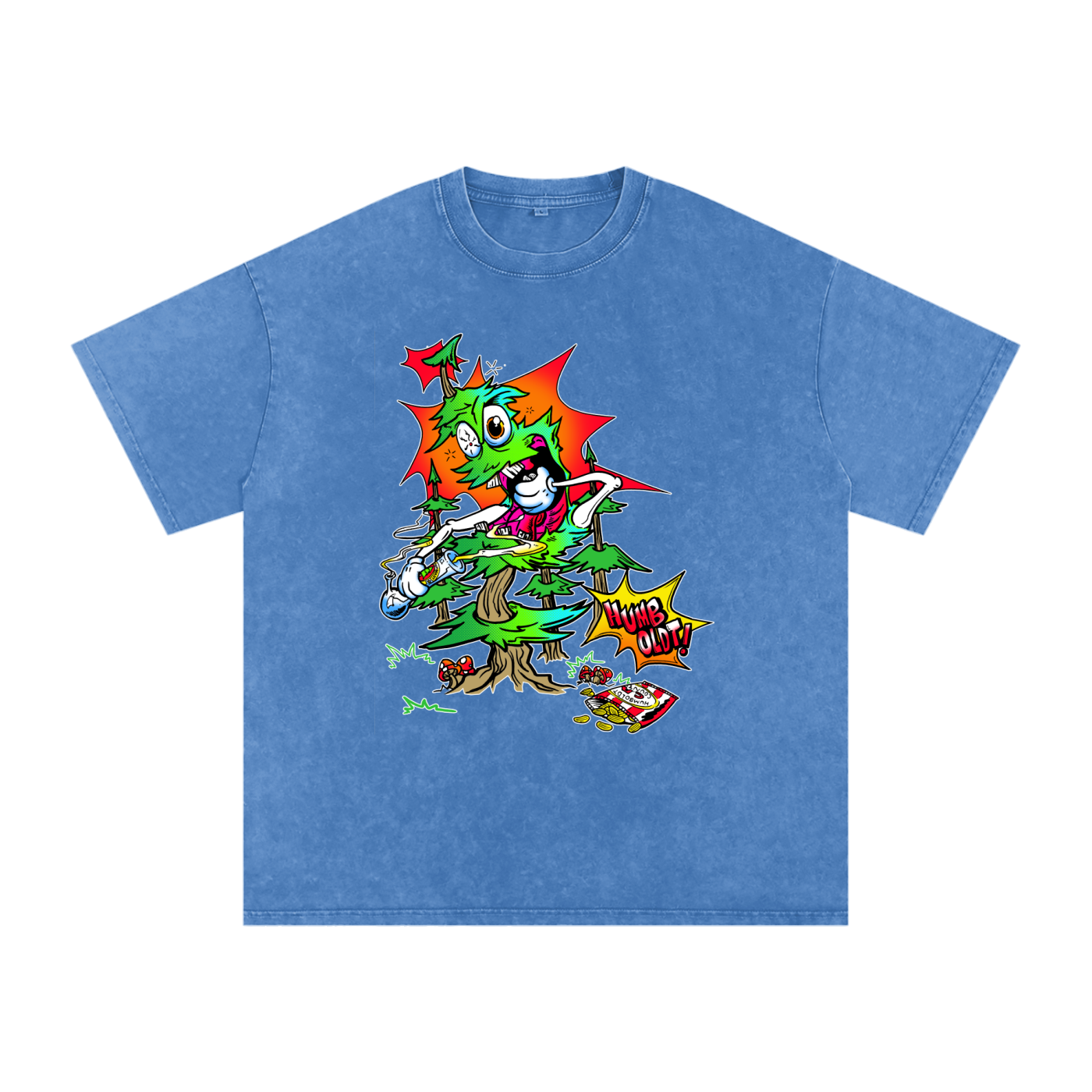 Woody Red Eyes Snow Washed Oversized Cotton TShirt - CUSTOM ORDER