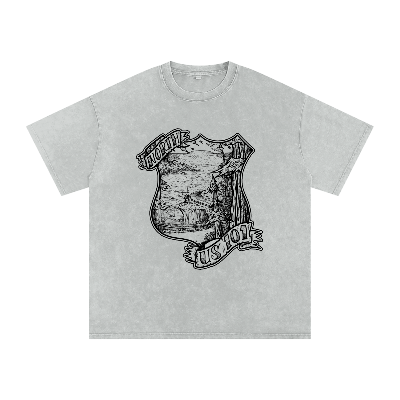 101 North Snow Washed Oversized Cotton T-Shirt-CUSTOM ORDER