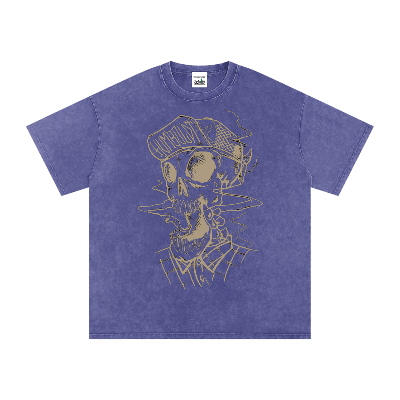 Skully Snow Washed Oversized Cotton T-Shirt-CUSTOM ORDER