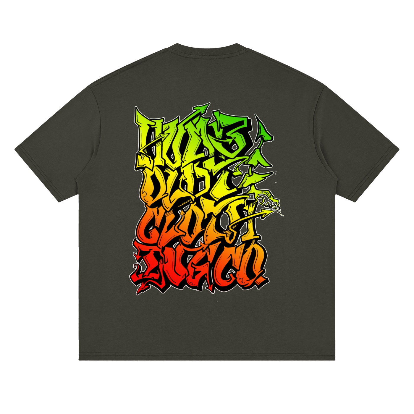 Graffiti Stacks Streetwear Loose Drop Shoulder TShirt - CUSTOM ORDER