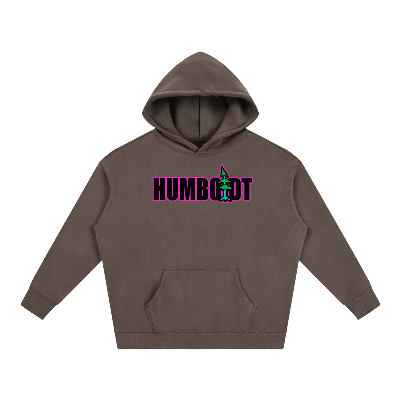 Humboldt Blockstyle Oversize Fleeced Pullover Hoodie Hot Pink Colorway - CUSTOM ORDER