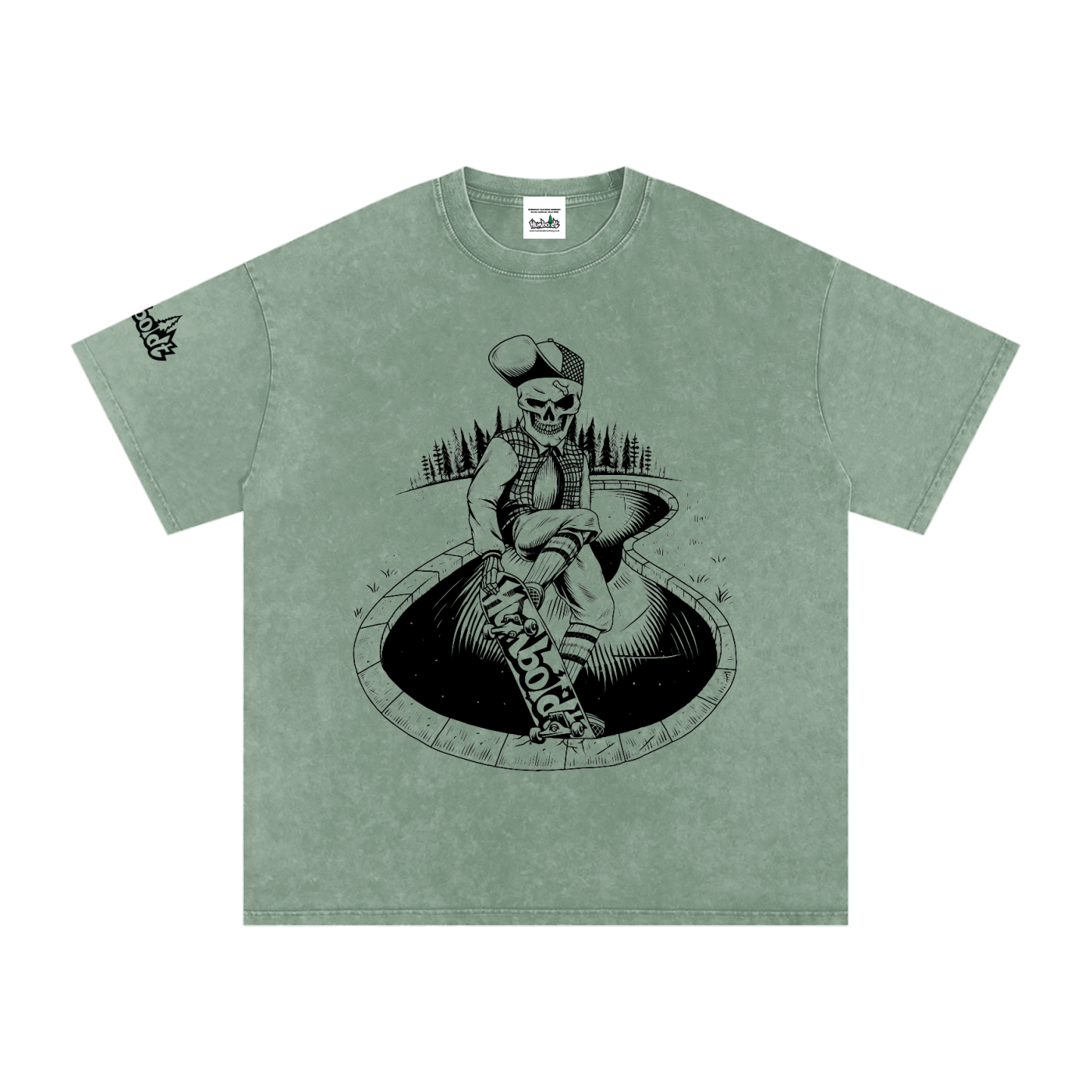 Skate Life Snow Washed Oversized Cotton T-Shirt-CUSTOM ORDER