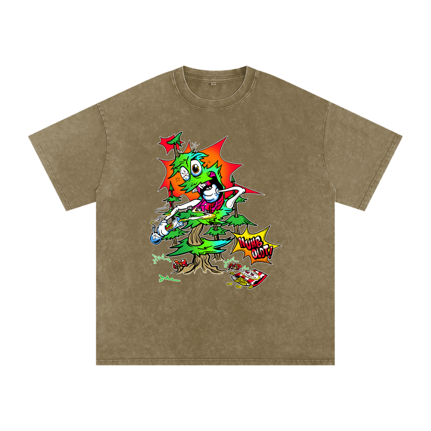 Woody Red Eyes Snow Washed Oversized Cotton TShirt - CUSTOM ORDER