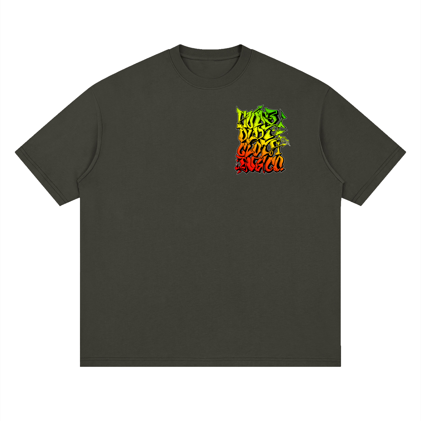 Graffiti Stacks Streetwear Loose Drop Shoulder TShirt - CUSTOM ORDER
