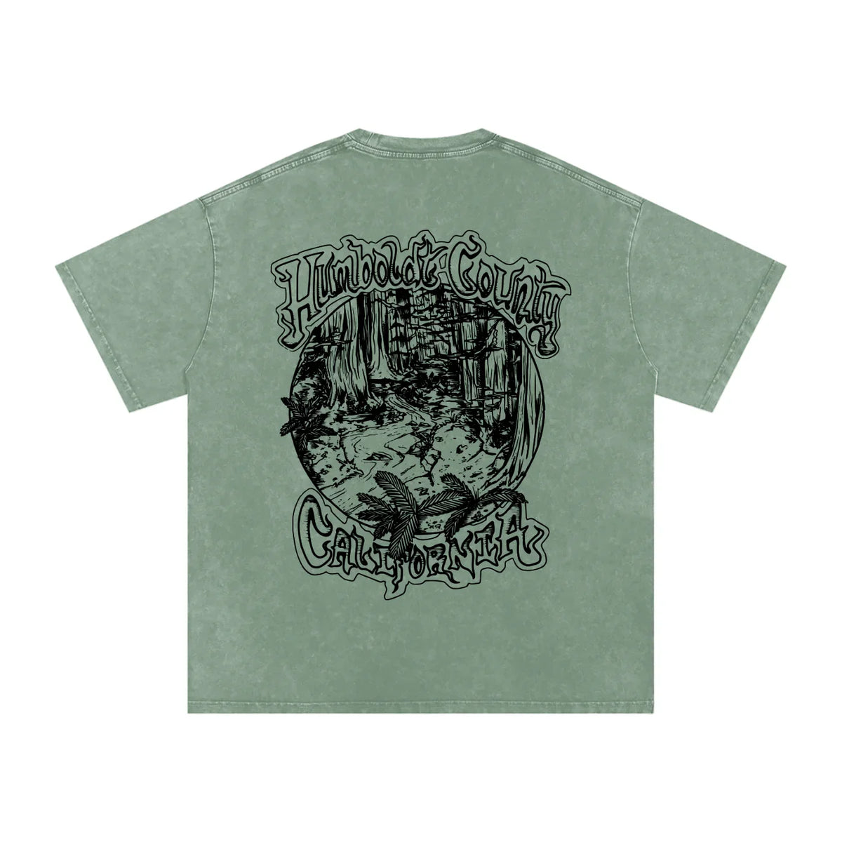 Deep Woods Snow Washed Oversized Cotton TShirt - CUSTOM ORDER