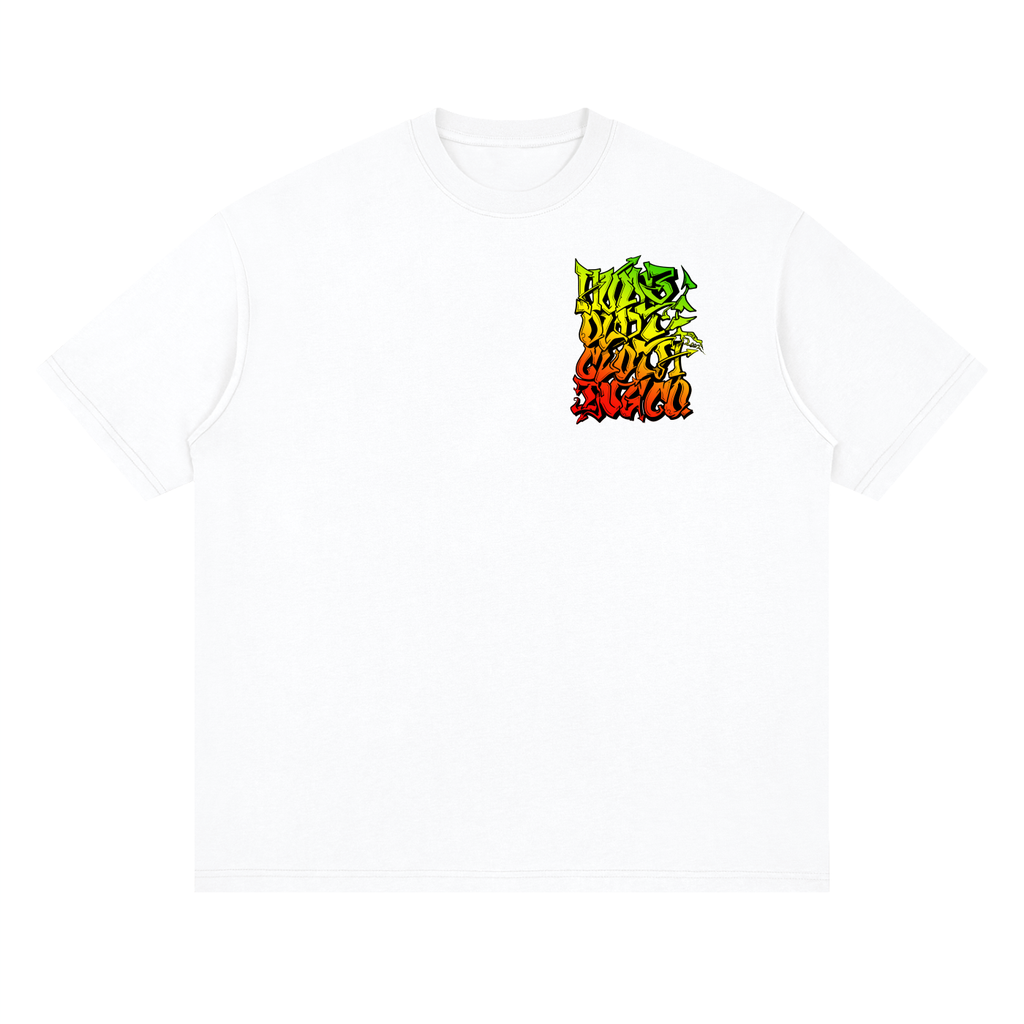 Graffiti Stacks Streetwear Loose Drop Shoulder TShirt - CUSTOM ORDER