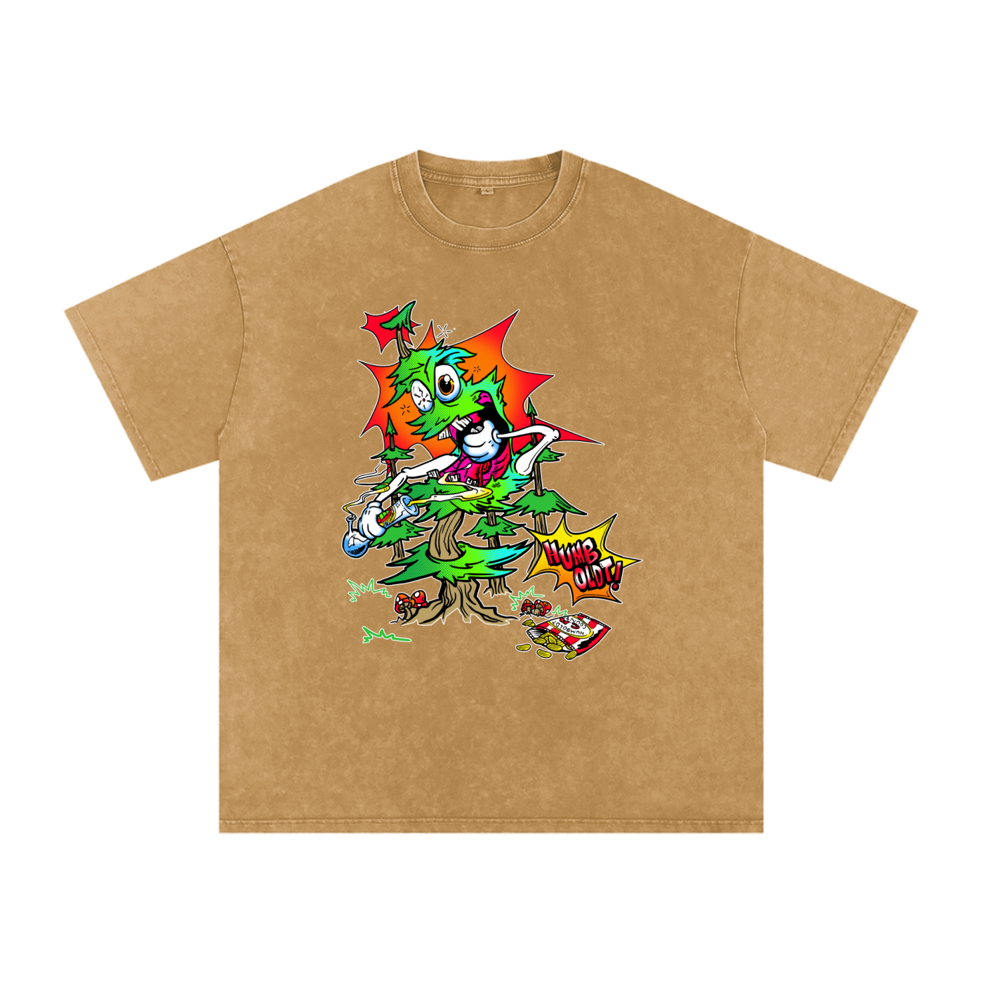 Woody Red Eyes Snow Washed Oversized Cotton TShirt - CUSTOM ORDER