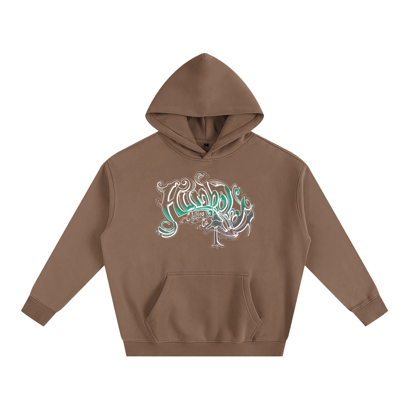 Scrolly Oversized Fleeced Pullover Hoodie - CUSTOM ORDER
