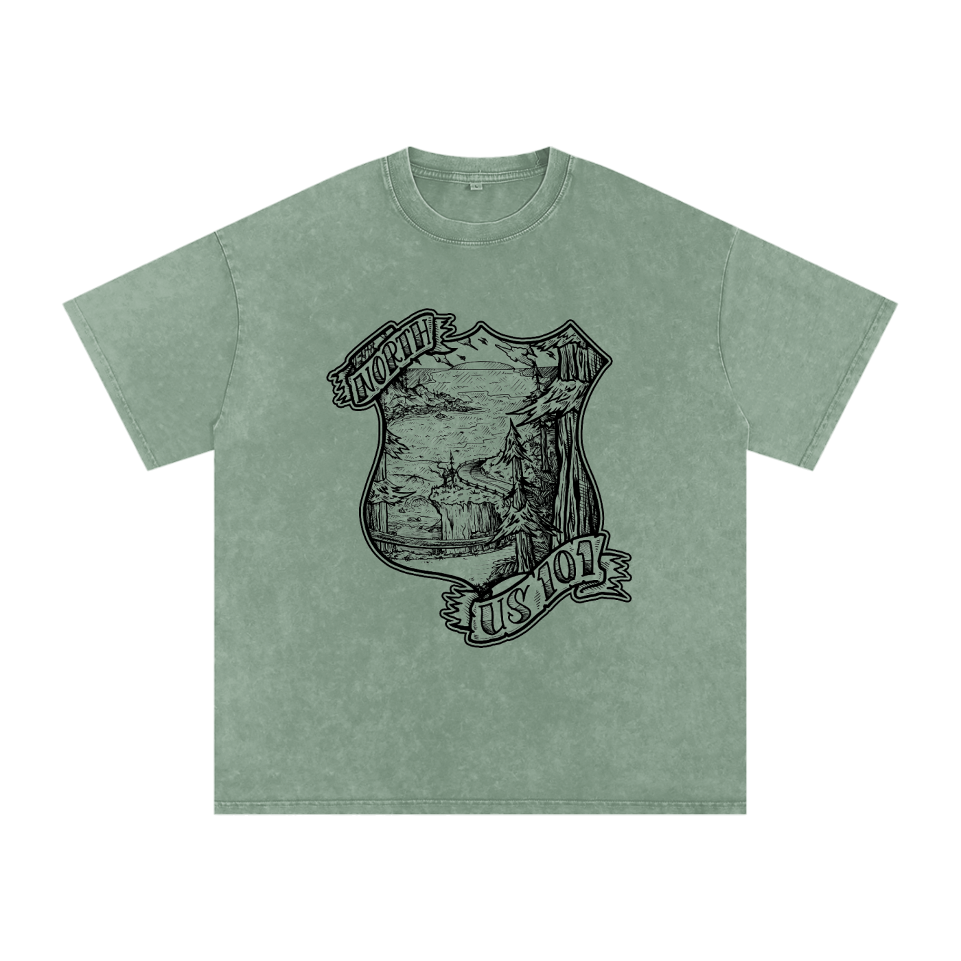 101 North Snow Washed Oversized Cotton T-Shirt-CUSTOM ORDER