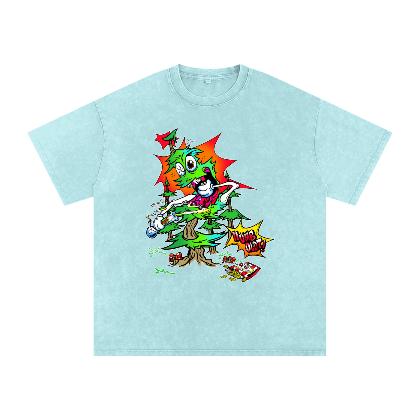 Woody Red Eyes Snow Washed Oversized Cotton TShirt - CUSTOM ORDER