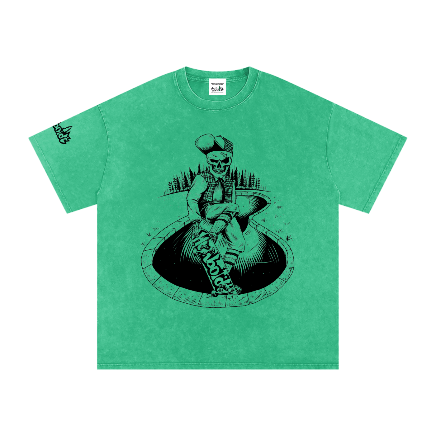 Skate Life Snow Washed Oversized Cotton T-Shirt-CUSTOM ORDER