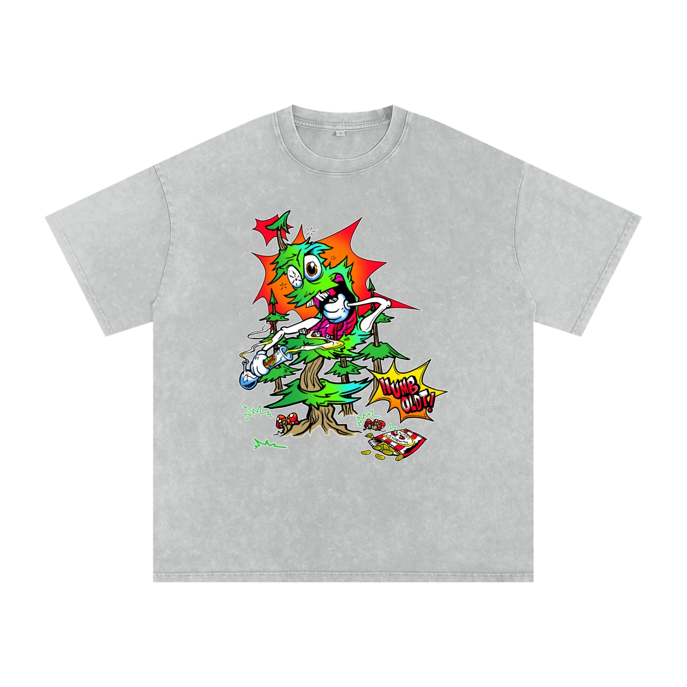 Woody Red Eyes Snow Washed Oversized Cotton TShirt - CUSTOM ORDER