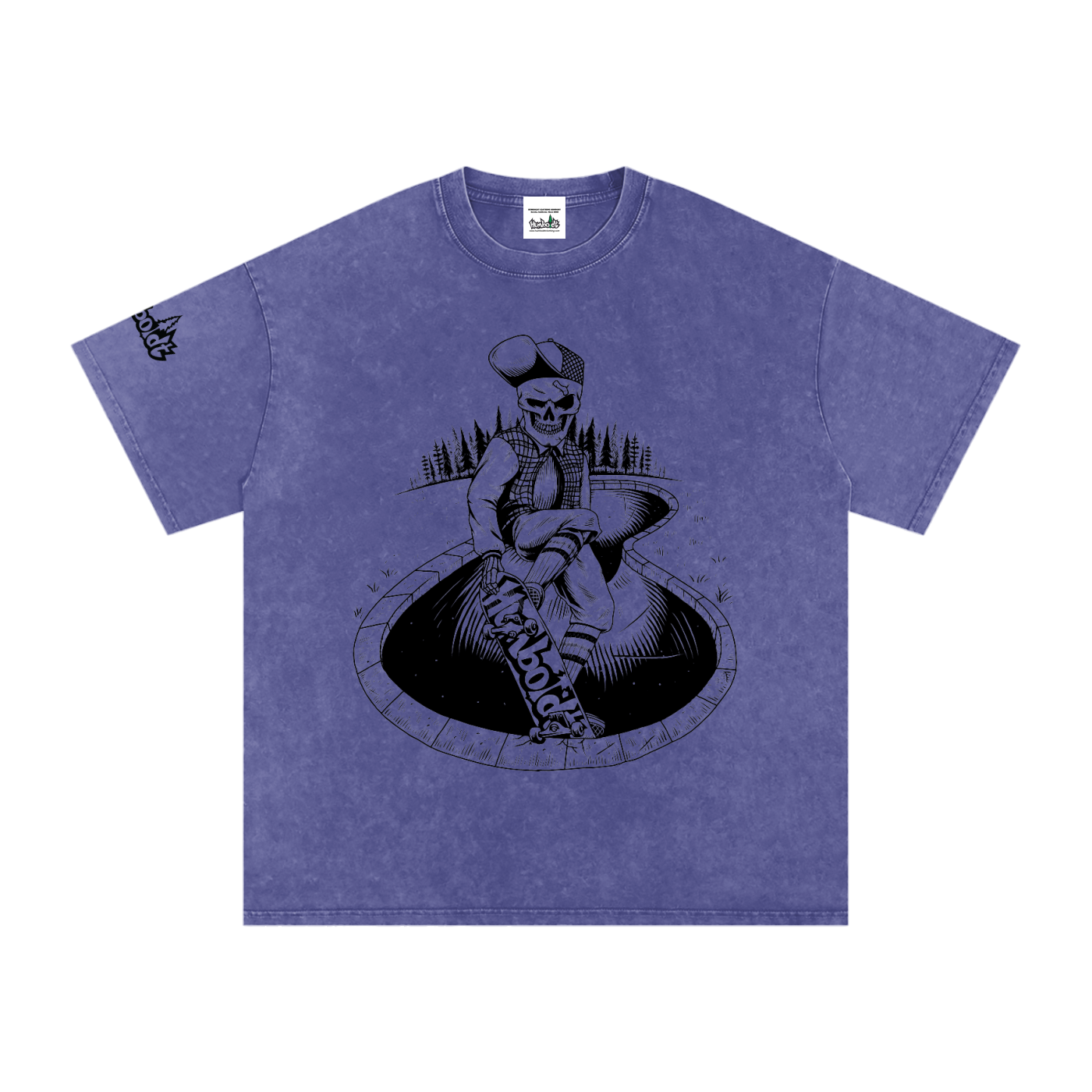 Skate Life Snow Washed Oversized Cotton T-Shirt-CUSTOM ORDER