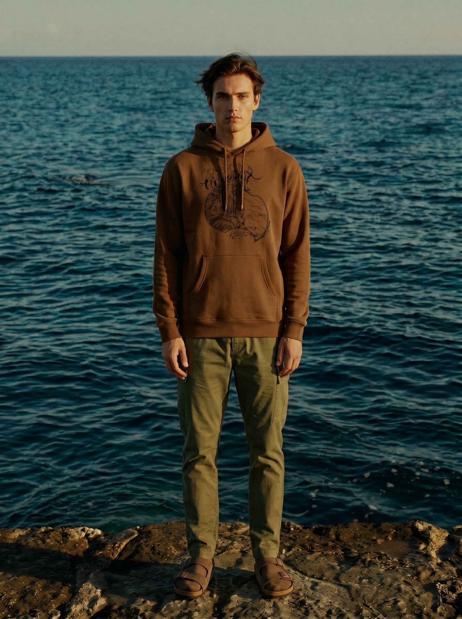 Inked Paradise Heavyweight P/O Hoodie Saddle