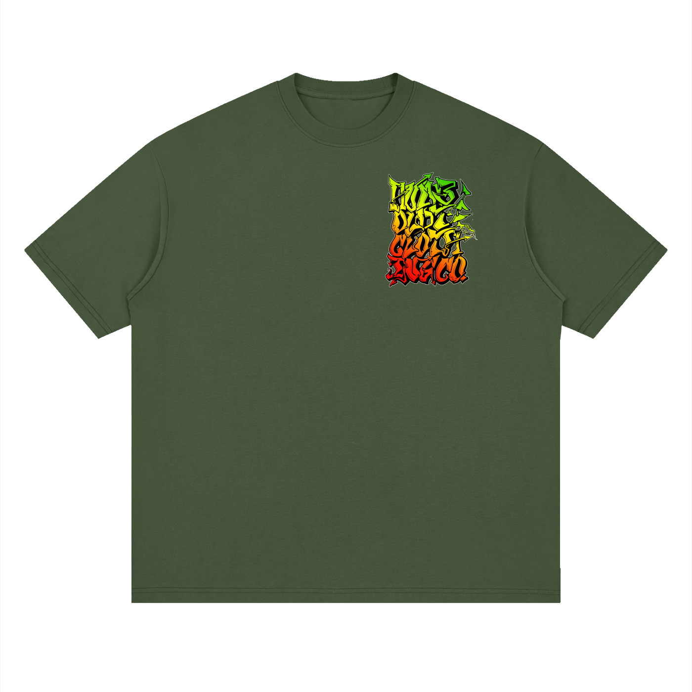 Graffiti Stacks Streetwear Loose Drop Shoulder TShirt - CUSTOM ORDER