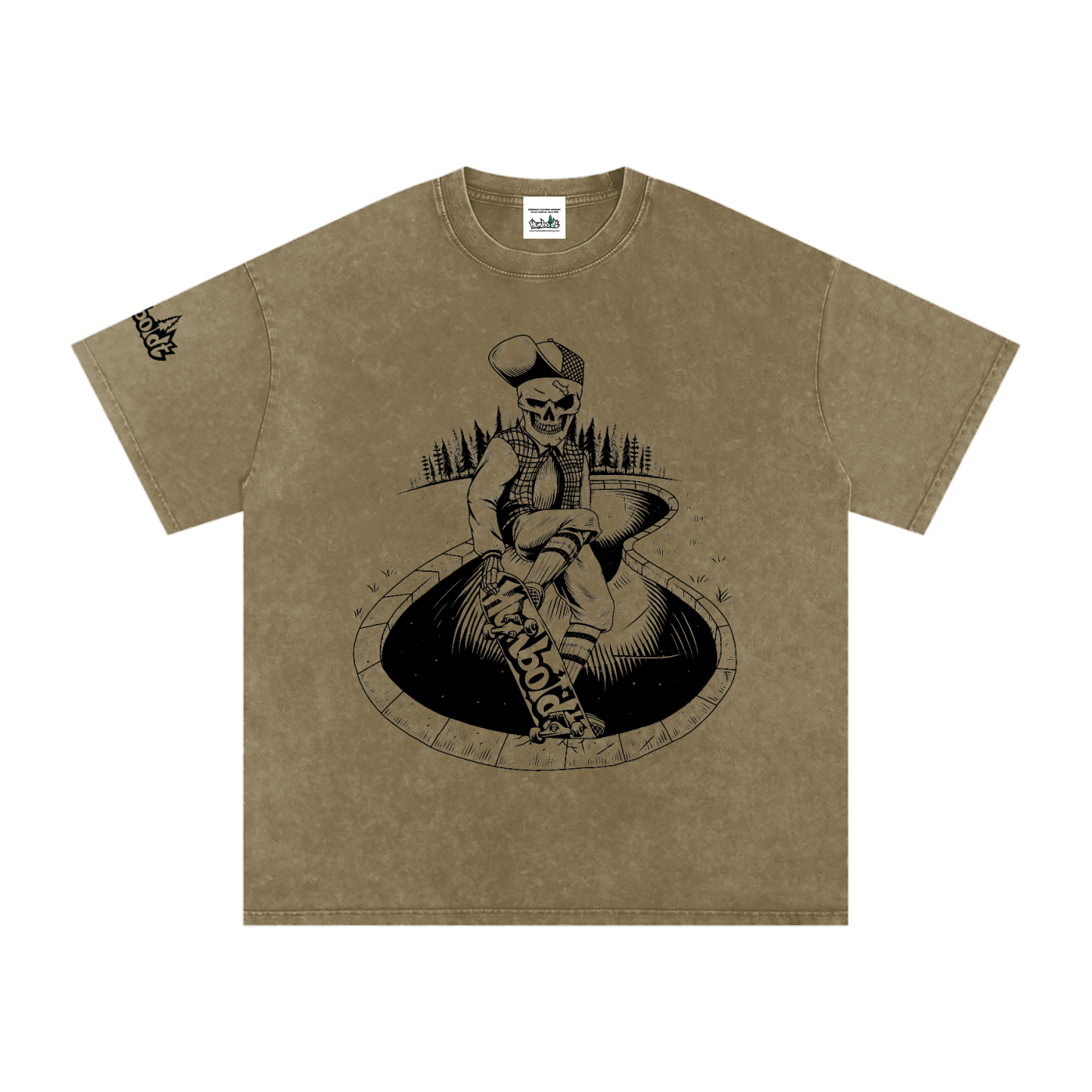 Skate Life Snow Washed Oversized Cotton T-Shirt-CUSTOM ORDER