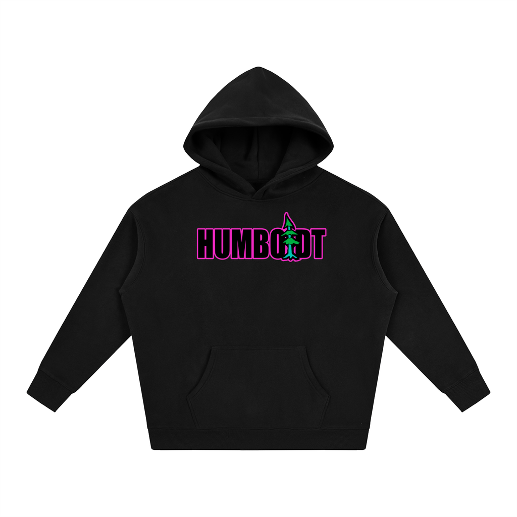 Humboldt Blockstyle Oversize Fleeced Pullover Hoodie Hot Pink Colorway - CUSTOM ORDER